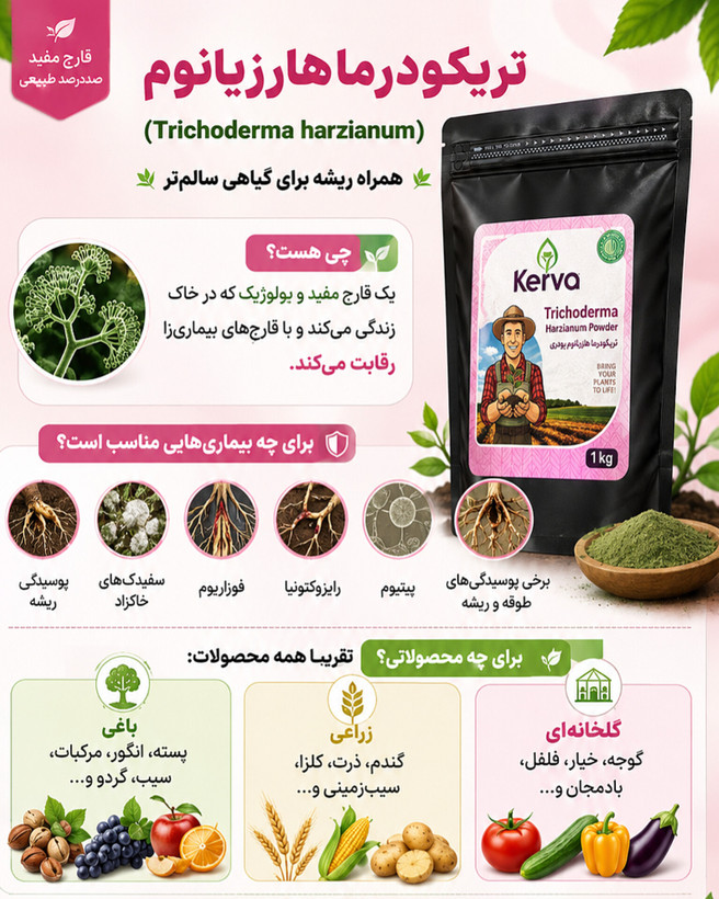 قارچ کش زیستی جامد تریکودرما هارزیانوم کروا